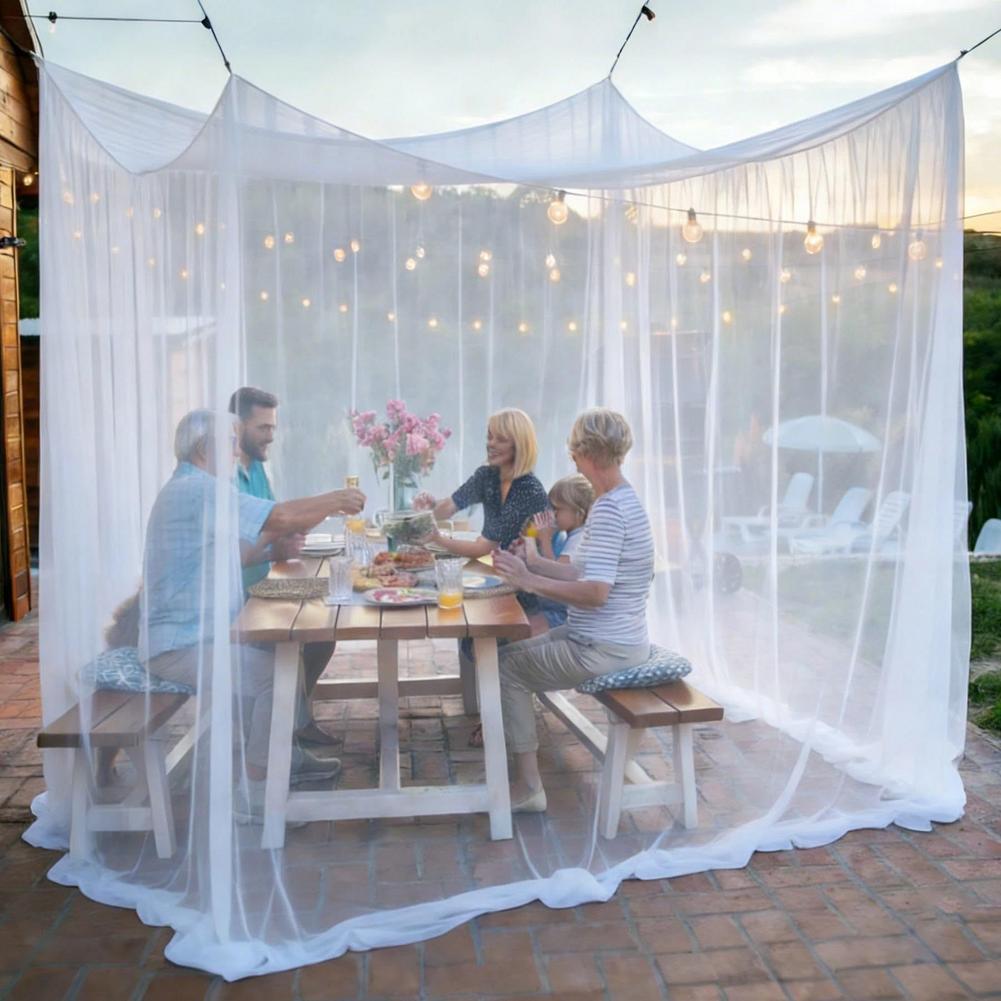 Outdoor Camping Bug Zapper - Groot buitenmuggennet, ademend, fijnmazig, insectenwerend, draagbaar,