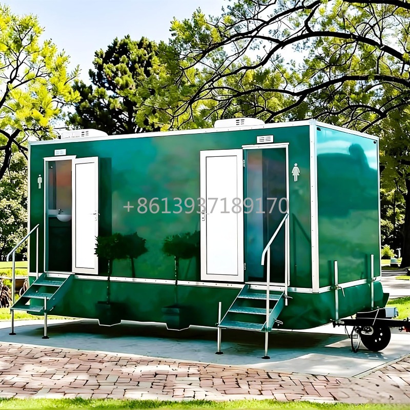 Portable Camp Toilet - Mobiele toiletwagen met wastafel en douche,