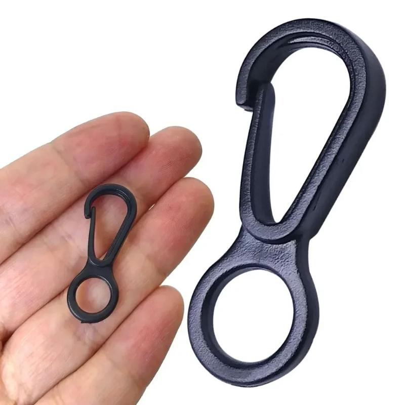Outdoor Camping Activities - 20 stuks duurzame zwarte plastic karabijnhaken