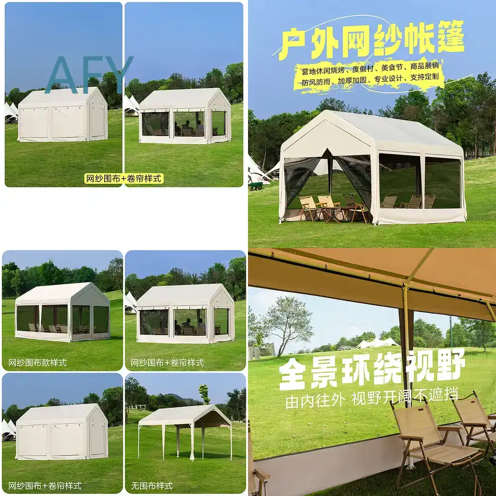 Outdoor Camping Van Tent - Ademende zomerpergola kampeertent voor buitenrecreatie, muggenwerende