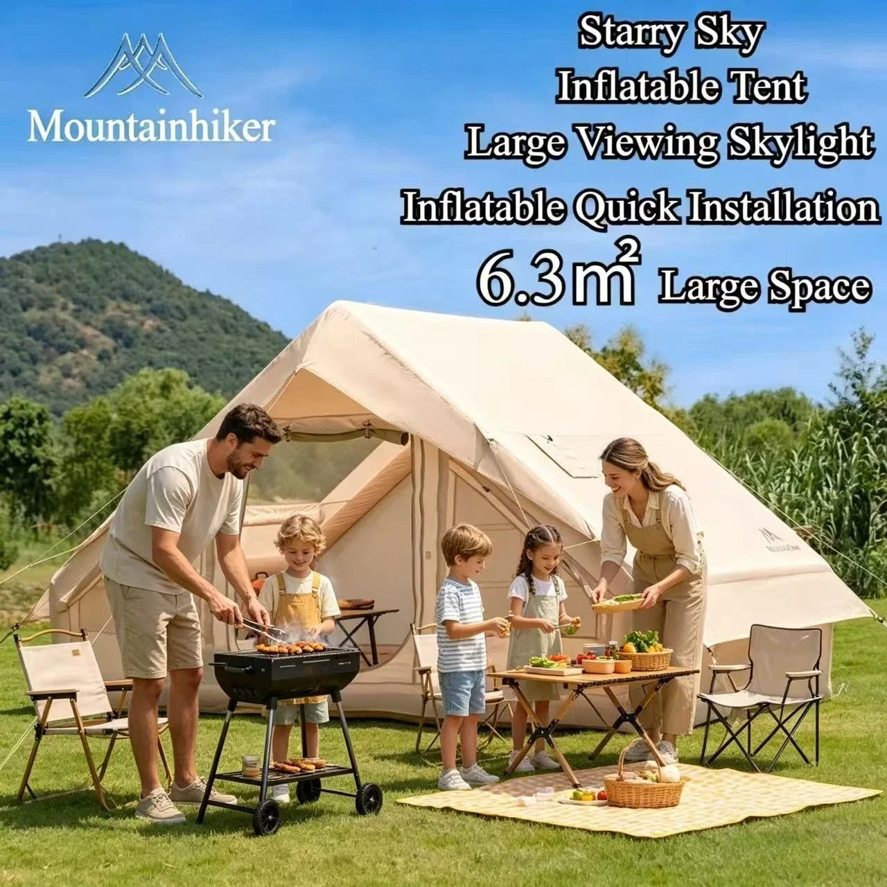 Outdoor Camping Inflatable Tent - MOUNTAINHIKER Extra Grote Opblaasbare Tent voor