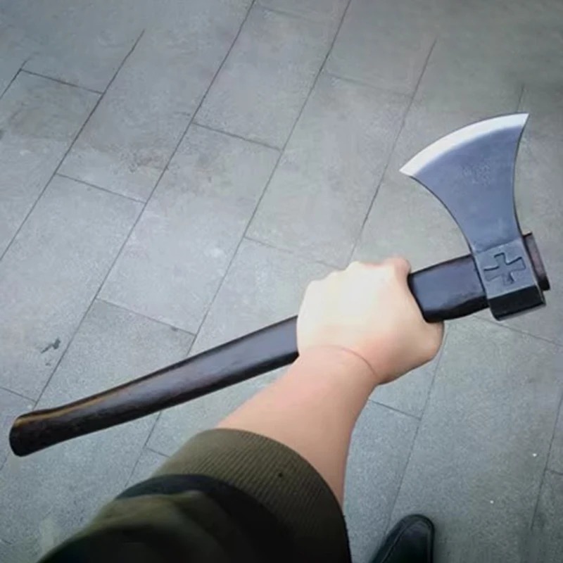 Camp Axe Hatchet - Nordic Tomahawk Zelfverdediging Gesmede Vikingbijl voor