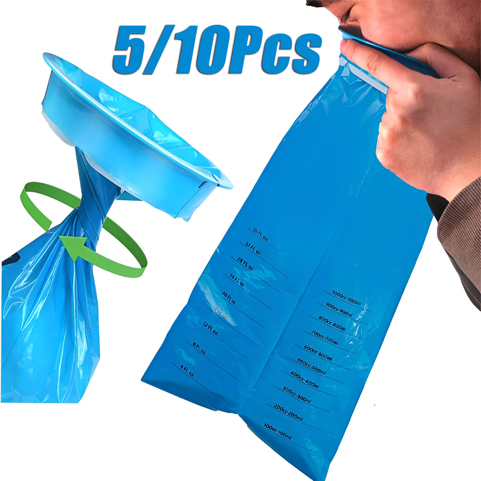 Bivvy Bag Emergency - 1000ML Wegwerp Braaksel Zak Draagbare Wegwerp