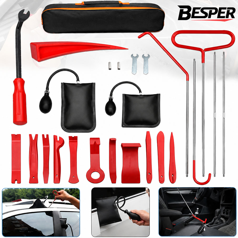 Bivvy Bag Emergency - 43/25/17-delige auto luchtwigpomp slotenmakers gereedschapsset verdikte