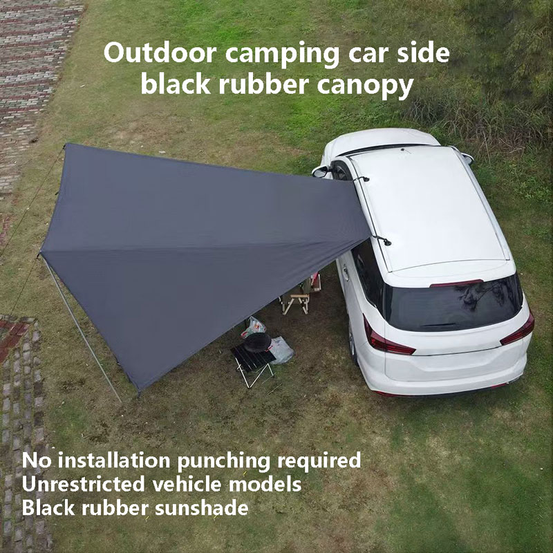 Outdoor Camping Van Tent - Campingcar achtertent, auto zijluifel, zwarte coating