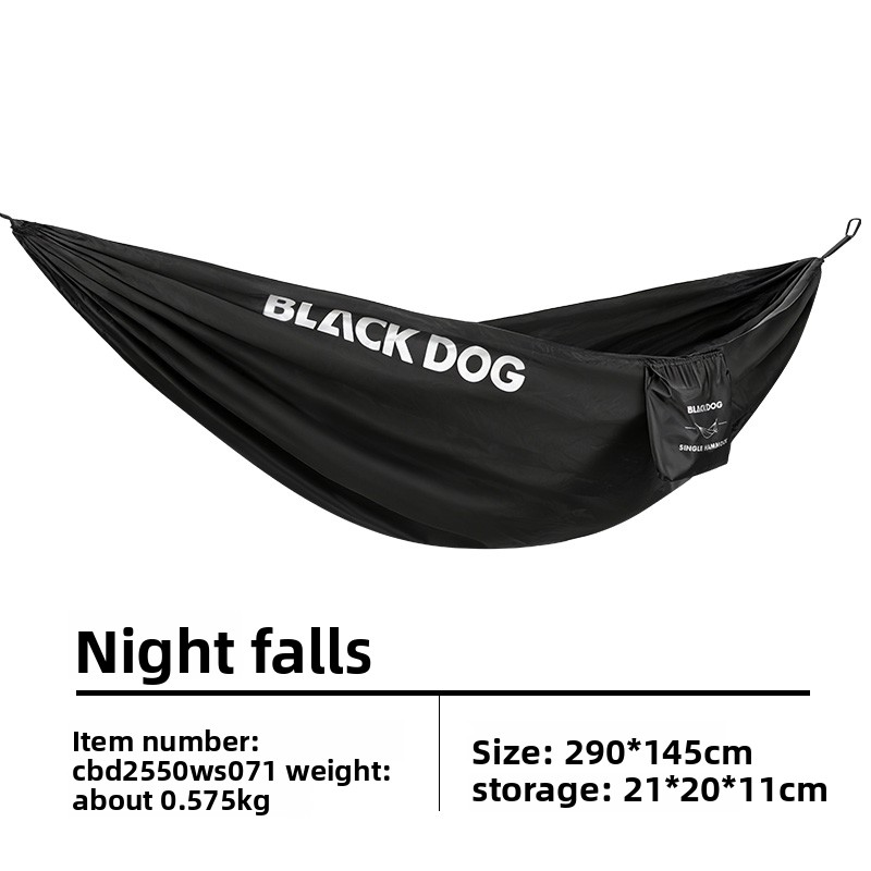 Zwarte hondenvormige parachute - Outdoor Camping Hammock recensie en prijs