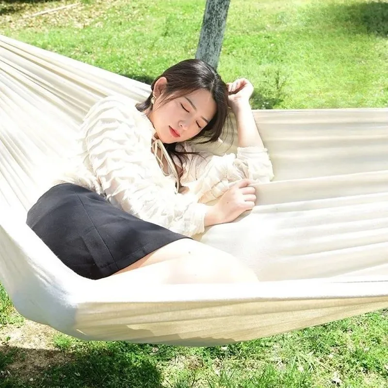 Canvas hangmat zonder houten s - Outdoor Camping Hammock recensie en prijs