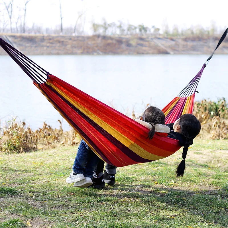 Canvas hangmat zonder houten s - Outdoor Camping Hammock recensie en prijs