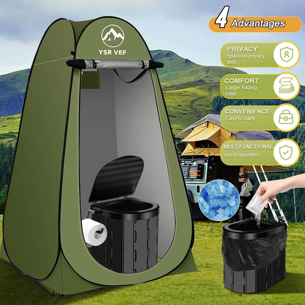 Draagbare toilettas, kampeerto - Portable Camp Toilet recensie en prijs