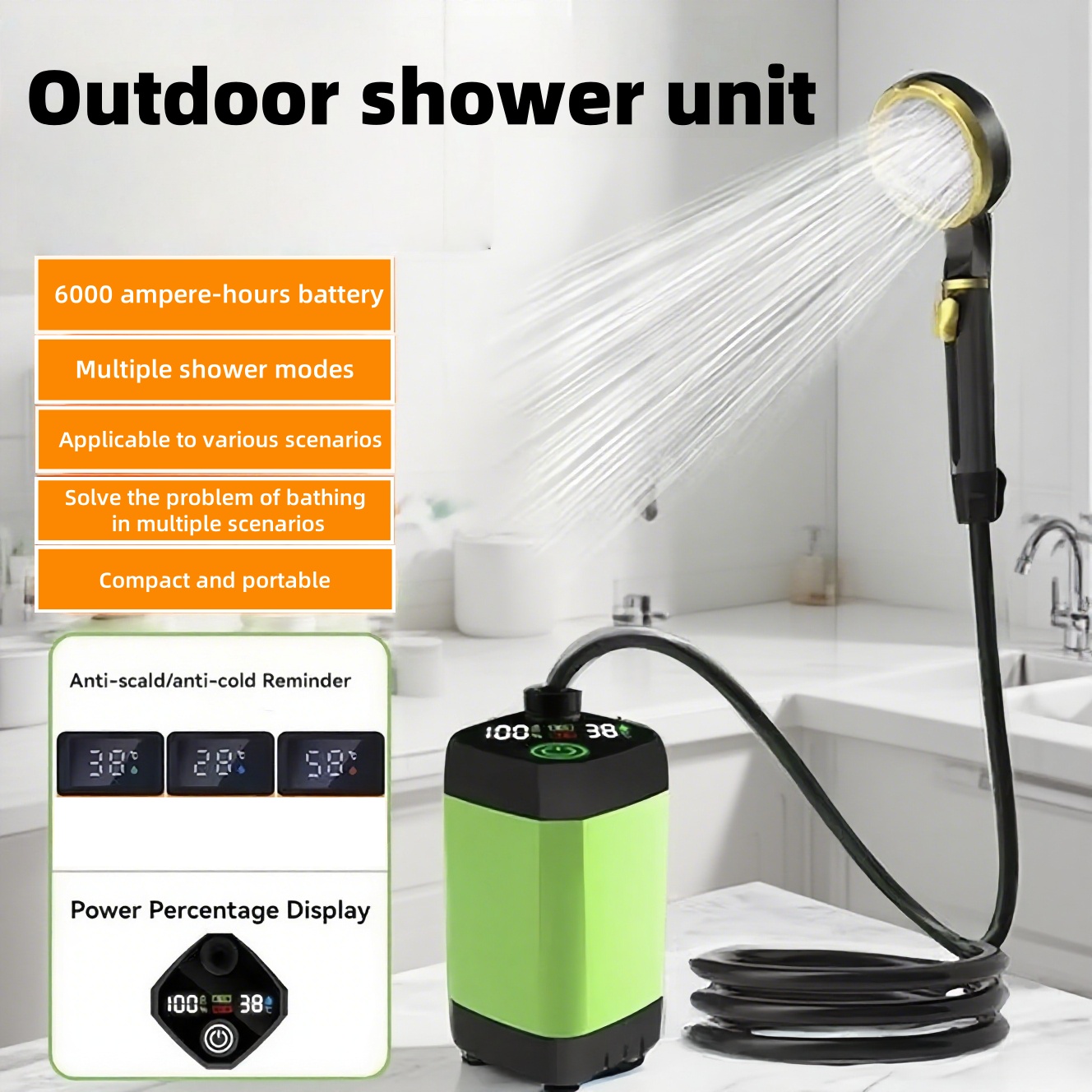 Draagbare elektrische buitendo - Outdoor Camping Showers recensie en prijs
