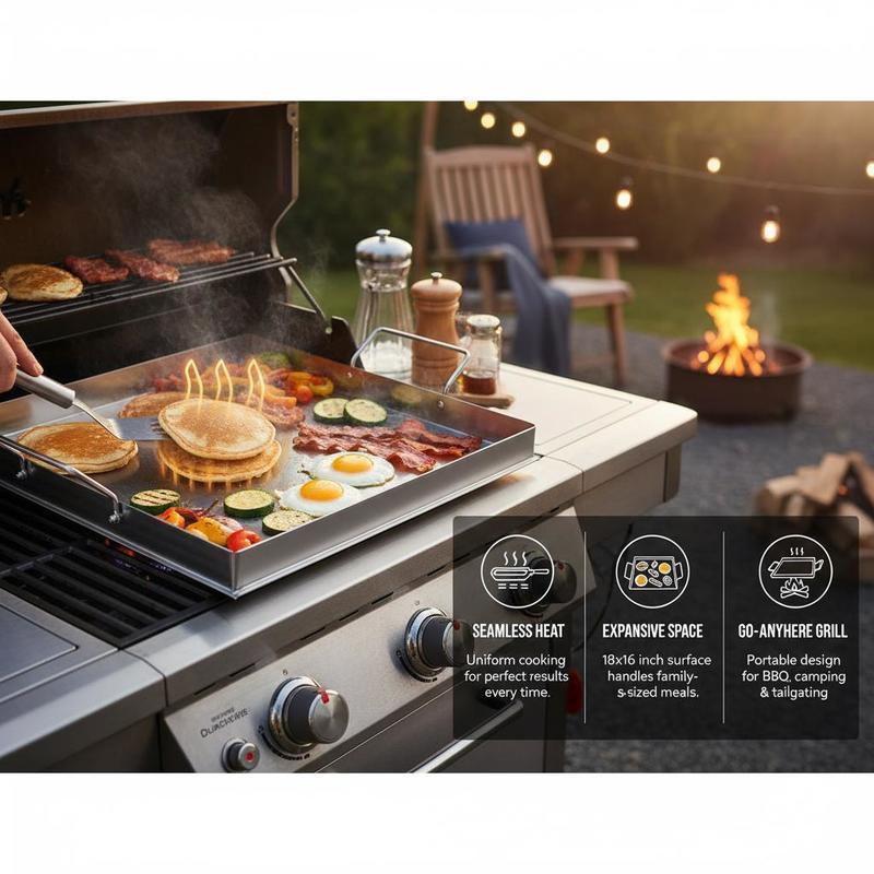 Universele platte bakplaat 18x - Kitchen Outdoor Camping recensie en prijs