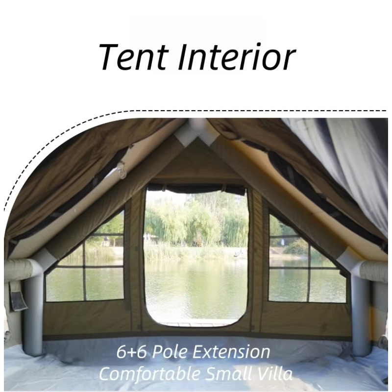 Opblaasbare kampeertent voor b - Outdoor Camping Inflatable Tent recensie en prijs